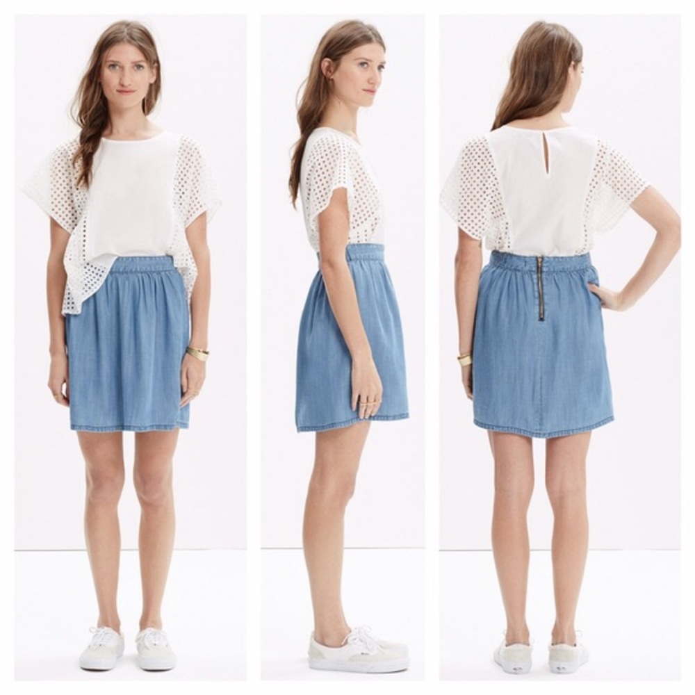 Madewell Faded Indigo Skirt